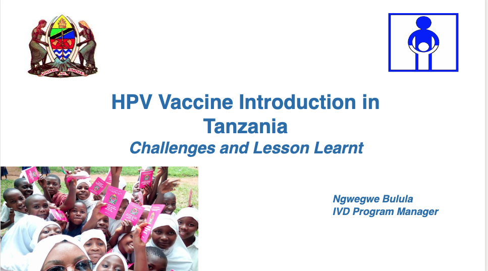 Text: HPV Vaccine Introduction in Tanzania - Challenges and Lesson Learnt
